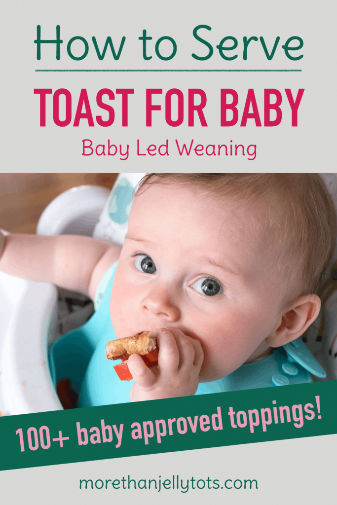 Learn how to safely serve toast to baby following baby led weaning. Plus get 100+ nutritious toast topping ideas. All suitable for finger foods and baby led weaning toast toppings.